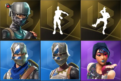Elite Agent, Floss, Take The L, Blue Squire, Royale Knight, Sparkle Specialist