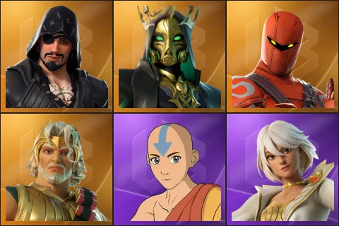 Blackheart, Hades, Hybrid, Zeus, Aang, Aphrodite