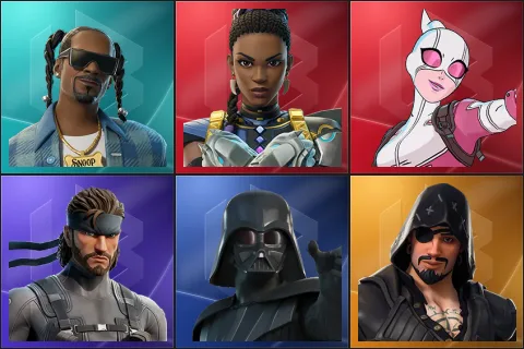 Snoop Dogg, Shuri, Gwenpool, Solid Snake, Darth Vader, Blackheart