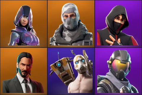 Glow, Havoc, IKONIK, John Wick, Psycho Bandit, Rogue Agent
