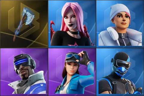Leviathan Axe, Haze, Blizzard Bomber, Blue Striker, Cloud Striker, Fixer