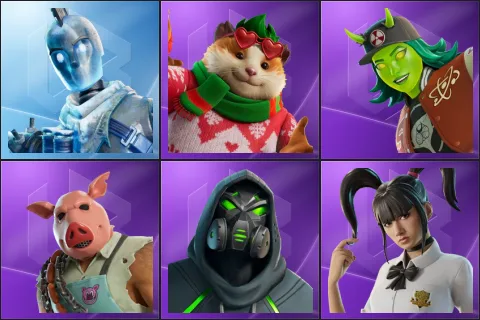 Glacial Dummy, Cheeks, Flick Fusion, Pig the Butcher, Toxic Fusion, Yuki Yubari