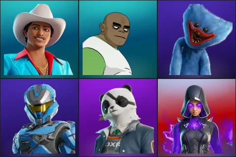 Die With A Smile Bruno, Russel, Huggy Wuggy, UNSC Spartan, Agent Patch, Augury
