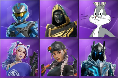 UNSC Spartan, Blitz Knight, Bugs Bunny, Dasha, Elite Jules, Exalted Ice King
