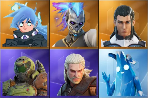 Nezumi, Renzo the Destroyer, The Ageless, Doom Slayer, Geralt of Rivia, Polar Peely
