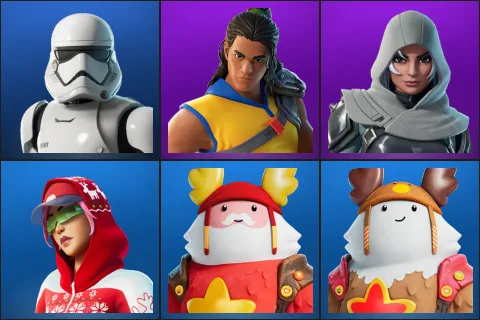 First Order Stormtrooper, Trailblazer Tai, Vanguard Zadie, Arctic Adeline, Guff Gringle, Sled Ready Guff