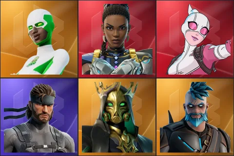 Backlash, Shuri, Gwenpool, Solid Snake, Hades, Omegarok