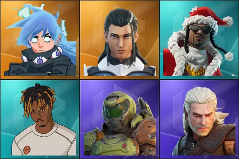Nezumi, The Ageless, Santa Dogg, Slayer Juice WRLD, Doom Slayer, Geralt of Rivia