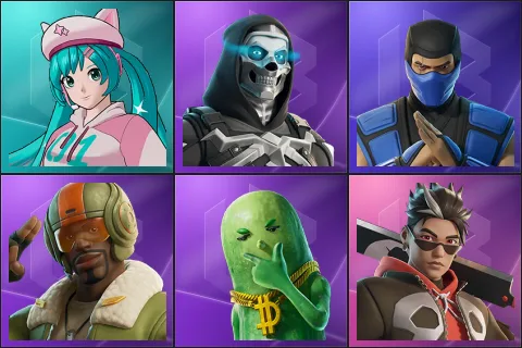 Neko Hatsune Miku, Skull Commander, Sub-Zero (MK3), Aerial Assault Bomber, Big Dill, Bones