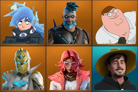 Nezumi, Omegarok, Peter Griffin, Spectra Knight, Valeria, MrBeast