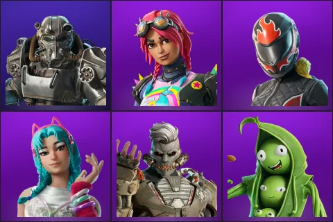 T-60 Power Armor, Brite Raider, Burnoff, Katalina, Megalo Don, Peabody