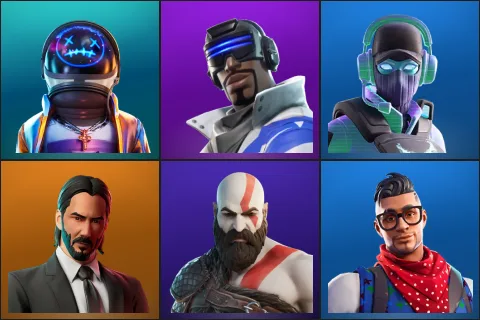 Astro Jack, Blue Striker, Breakpoint, John Wick, Kratos, Prodigy