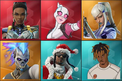 Shuri, Gwenpool, Mizuki, Renzo the Destroyer, Santa Dogg, Slayer Juice WRLD