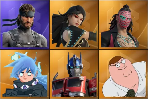 Solid Snake, Era, Kado Thorne, Nezumi, Optimus Prime, Peter Griffin