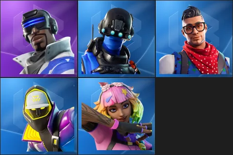 Blue Striker, Carbon Commando, Prodigy, Subzero Cryptic, Vivi Chroma