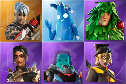Ronin, Polar Peely, Lt. Evergreen, Shanta, The Guardian, The Voidblade