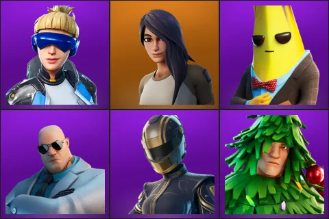 Neo Versa, Gear Specialist Maya, Agent Peely, Brutus, Hairpin, Lt. Evergreen