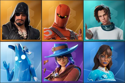 Blackheart, Hybrid, Rubius, Polar Peely, Elmira, Blizzabelle
