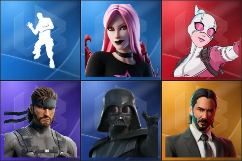 Laugh It Up, Haze, Gwenpool, Solid Snake, Darth Vader, John Wick