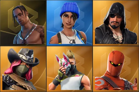 Travis Scott, Blue Team Leader, Blackheart, Calamity, Drift, Hybrid