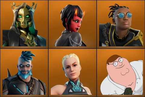 Hades, Malice, Malik, Omegarok, Paradigm (Reality-659), Peter Griffin