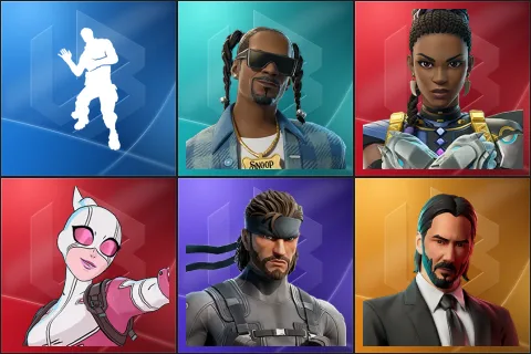 Laugh It Up, Snoop Dogg, Shuri, Gwenpool, Solid Snake, John Wick