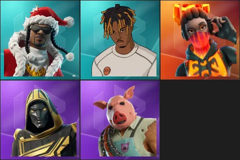 Santa Dogg, Slayer Juice WRLD, Tectonic Komplex, Blitz Knight, Pig the Butcher