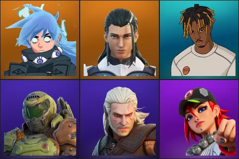 Nezumi, The Ageless, Slayer Juice WRLD, Doom Slayer, Geralt of Rivia, Dusty