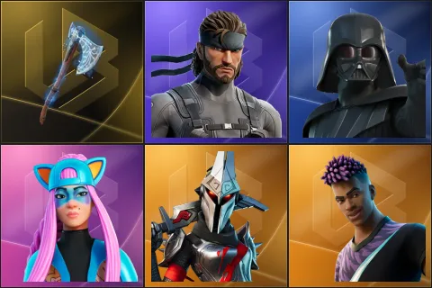 Leviathan Axe, Solid Snake, Darth Vader, Alli, Eternal Knight, Fade