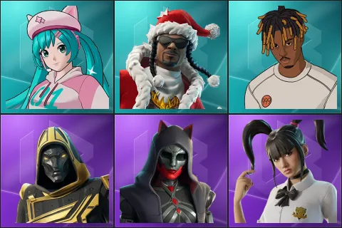 Neko Hatsune Miku, Santa Dogg, Slayer Juice WRLD, Blitz Knight, Felina, Yuki Yubari
