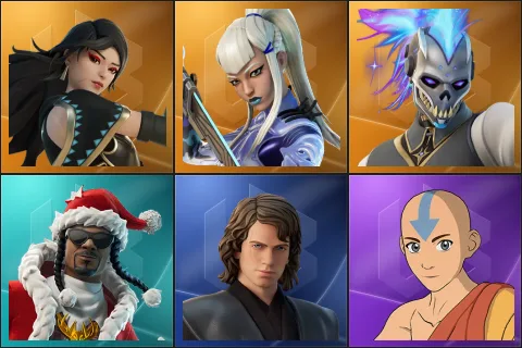 Era, Mizuki, Renzo the Destroyer, Santa Dogg, Anakin Skywalker, Aang