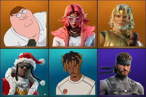 Peter Griffin, Valeria, Zeus, Santa Dogg, Slayer Juice WRLD, Solid Snake