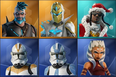 Omegarok, Spectra Knight, Santa Dogg, 212th Battalion Trooper, 501st Trooper, Ahsoka Tano (Clone Wars)