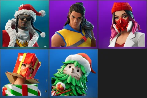 Santa Dogg, Trailblazer Tai, Yulejacket, Holiday Boxy, Winterfest Bushranger