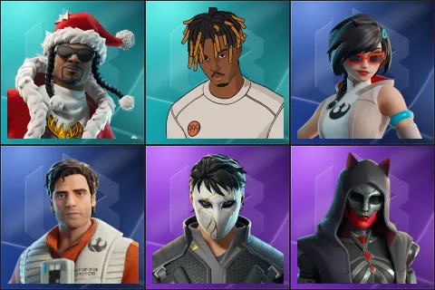 Santa Dogg, Slayer Juice WRLD, Apprentice Evie, Poe Dameron, Daigo, Felina