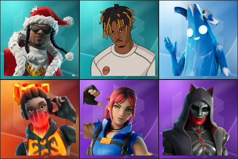 Santa Dogg, Slayer Juice WRLD, Polar Peely, Tectonic Komplex, Explorer Emilie, Felina