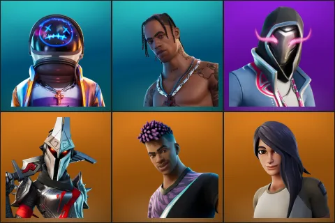 Astro Jack, Travis Scott, Xander, Eternal Knight, Fade, Gear Specialist Maya