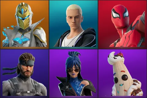 Spectra Knight, Slim Shady, Spider-Man Zero, Solid Snake, Hope, Lil Split