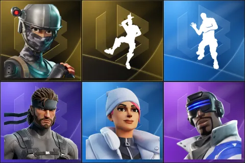 Elite Agent, Take The L, Laugh It Up, Solid Snake, Blizzard Bomber, Blue Striker