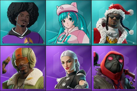 LBC '93 Dogg, Neko Hatsune Miku, Santa Dogg, Aerial Assault Bomber, Cassidy Quinn, Dark Doggo