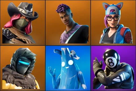 Calamity, Fade, Lynx, Zenith, Polar Peely, 8-Ball vs Scratch