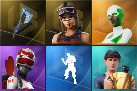 Leviathan Axe, Renegade Raider, Backlash, Mogul Master (CAN), Laugh It Up, Bugha