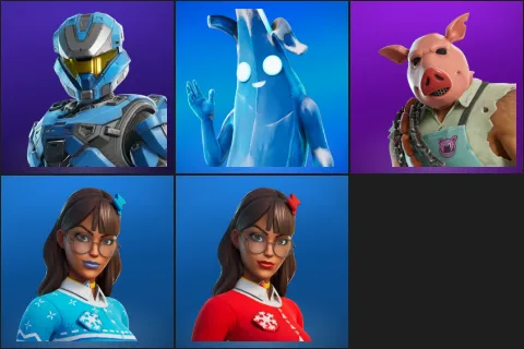 UNSC Spartan, Polar Peely, Pig the Butcher, Blizzabelle, Krisabelle