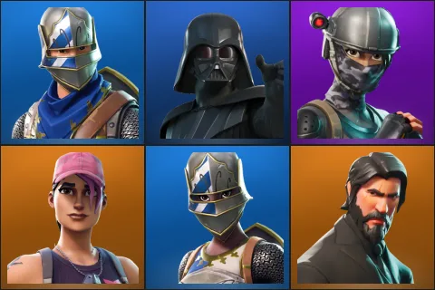 Blue Squire, Darth Vader, Elite Agent, Rose Team Leader, Royale Knight, The Reaper