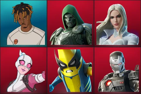Slayer Juice WRLD, Doom, Emma Frost, Gwenpool, Peelverine, War Machine
