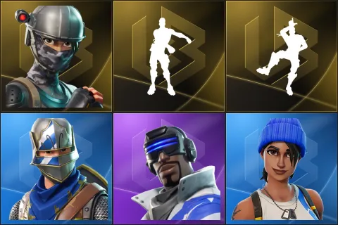 Elite Agent, Floss, Take The L, Blue Squire, Blue Striker, Blue Team Leader