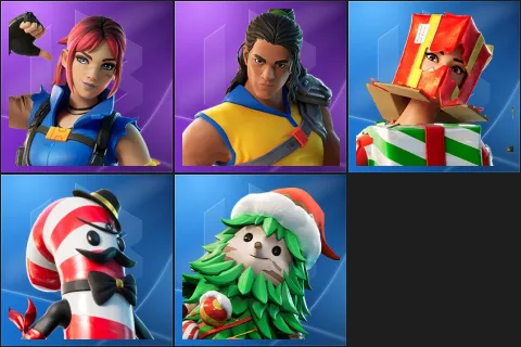 Explorer Emilie, Trailblazer Tai, Holiday Boxy, Mr. Dappermint, Winterfest Bushranger
