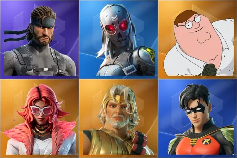 Solid Snake, Zadie, Peter Griffin, Valeria, Zeus, Robin
