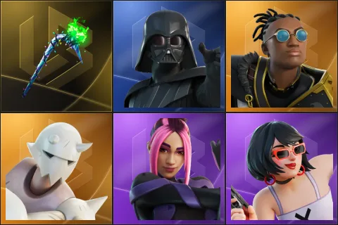 Merry Mint Axe, Darth Vader, Malik, Snap, Adira, Evie