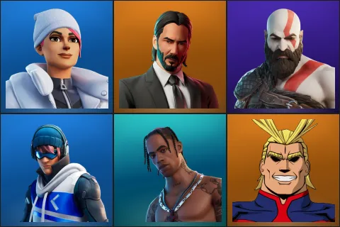 Blizzard Bomber, John Wick, Kratos, Point Patroller, Travis Scott, All Might